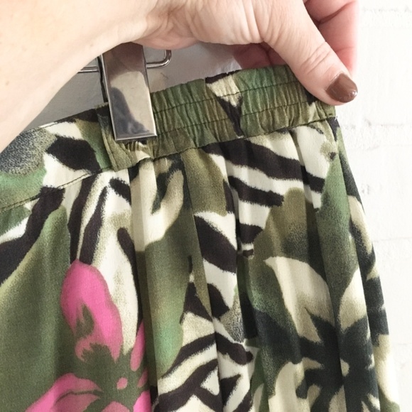 NWT Vintage Maxi Skirt Deadstock Blanchelle Zebra Tiger Tropical print lined 16 - Picture 10 of 16
